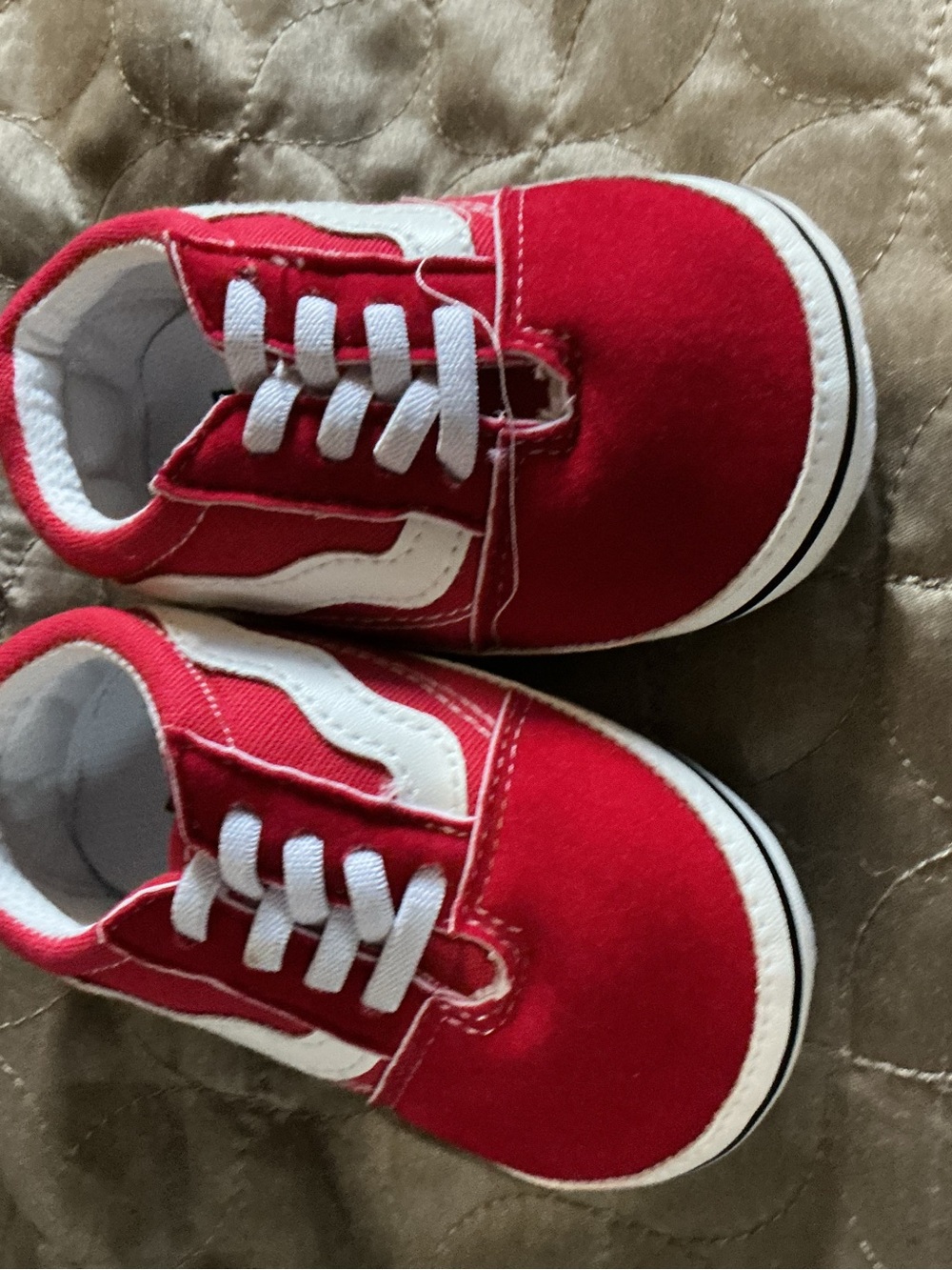 Baby Red Canvas Sneaker with White Accent 12 18 months Janie and jack new